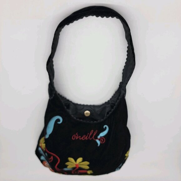 ONeil Hobo Bag Colorful Floral Velvety  Purse Handbag - Picture 3 of 7